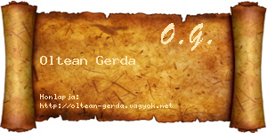 Oltean Gerda névjegykártya